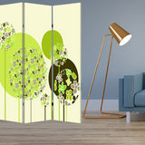 1 x 48 x 72 Multi Color Wood Canvas Floral Buds Screen
