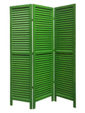 1 x 48 x 67 Green Wood Shutter -Screen