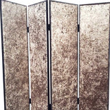 1 x 84 x 84 Bronze Wood & Fabric Screen