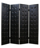 1 x 84 x 84 Black Faux leather Screen