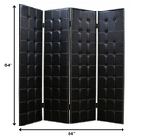 1 x 84 x 84 Black Faux leather Screen