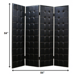 1 x 84 x 84 Black Faux leather Screen