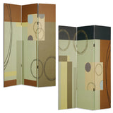 1" x 48" x 72" Multi Color Wood Canvas 3 Panel Screen