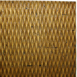 1 x 24 x 24 Gold Metallic Ridge - Wall Art