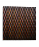 1 x 36 x 36 Brown Metallic Ridge - Wall Art