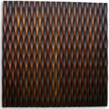 1 x 36 x 36 Brown Metallic Ridge - Wall Art