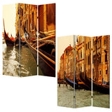 1" x 48" x 72" Multi Color Wood Canvas Venice Screen