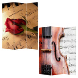 1 x 48 x 72 Multi Color Wood Canvas Music Screen