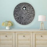 HomeRoots 20" Contemporary Grey Round Wall Art 274915-HOMEROOTS 274915