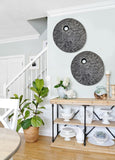 HomeRoots 20" Contemporary Grey Round Wall Art 274915-HOMEROOTS 274915