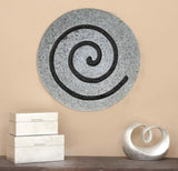 HomeRoots 19" Gray Round Modern Spiral Wall Art 274932-HOMEROOTS 274932