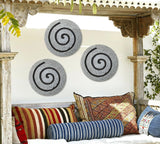 HomeRoots 19" Gray Round Modern Spiral Wall Art 274932-HOMEROOTS 274932