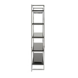 Gilbert 5 Shelving Unit in Black with Chrome Frame