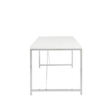 Gilbert Desk in White with Chrome Steel Frame