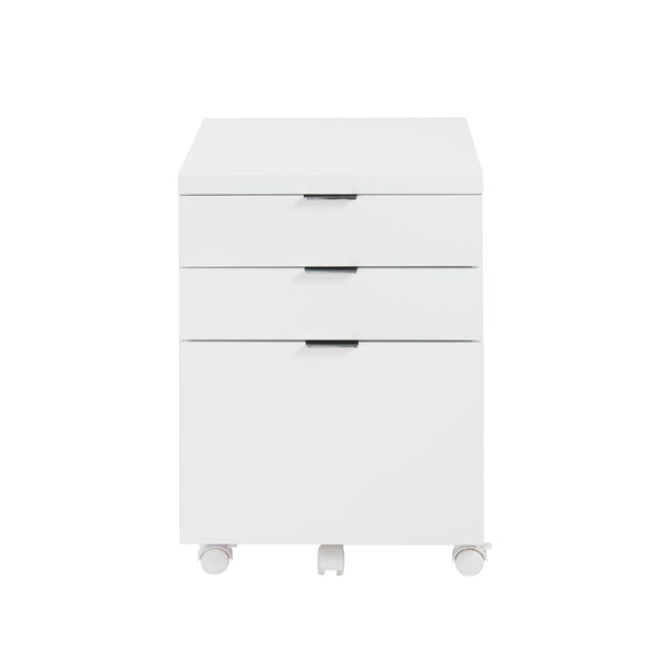 Gilbert 3 Drawer File Cabinet in White