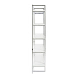 Gilbert 5 Shelving Unit in White with Chrome Frame