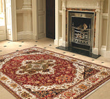 Pasargad Antique Agra Collection Maroon Lamb's Wool Area Rug 027572-PASARGAD