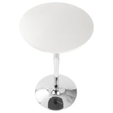 Adjustable Contemporary Bar Table in White by LumiSource