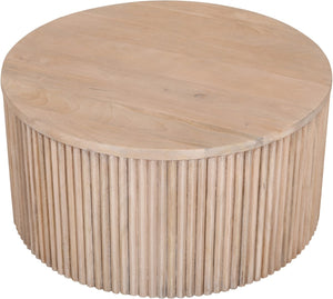 Oakhill Mango Wood Contemporary Natural Coffee Table - 32" W x 32" D x 16.5" H