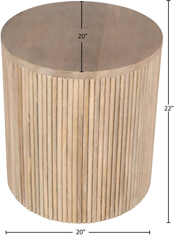 Oakhill Mango Wood Contemporary Natural End Table - 20" W x 20" D x 22" H