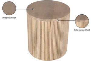 Oakhill Mango Wood Contemporary Natural End Table - 20" W x 20" D x 22" H