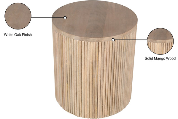 Oakhill Mango Wood Contemporary Natural End Table - 20" W x 20" D x 22" H