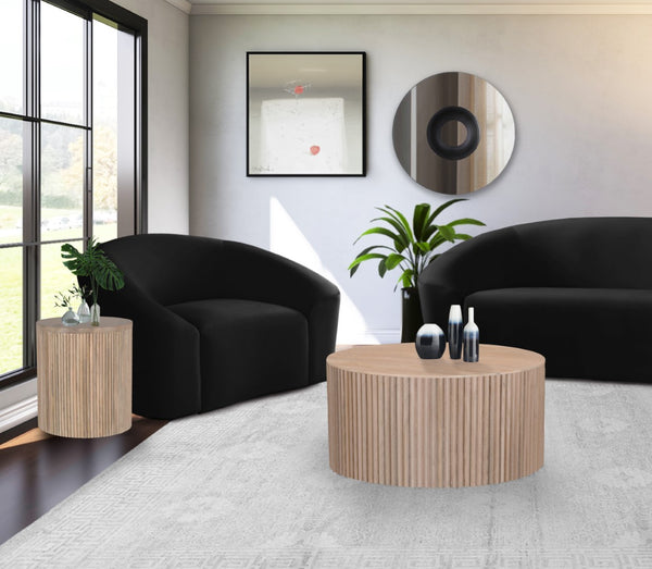 Oakhill Mango Wood Contemporary Natural End Table - 20" W x 20" D x 22" H