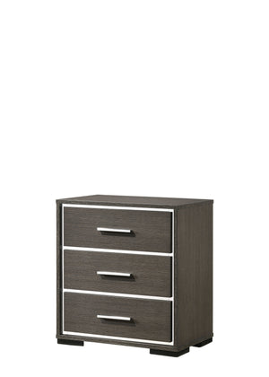 Escher Contemporary Nightstand with USB Port Grey 27653-ACME