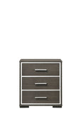 Escher Contemporary Nightstand with USB Port Grey 27653-ACME