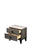 Avantika Transitional Nightstand Fabric () • Rustic Gray Oak (Gray) 27673-ACME