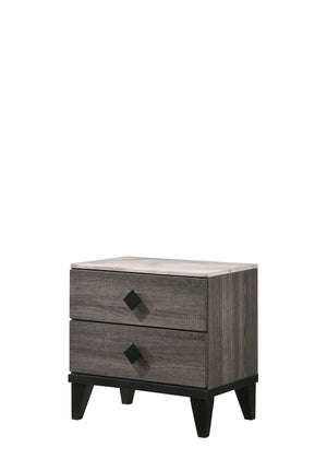 Avantika Transitional Nightstand Fabric () • Rustic Gray Oak (Gray) 27673-ACME