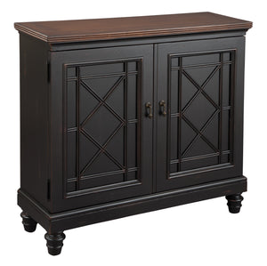 Hekman Furniture 27735 Blk Chest With Brnish Brn Top 27735