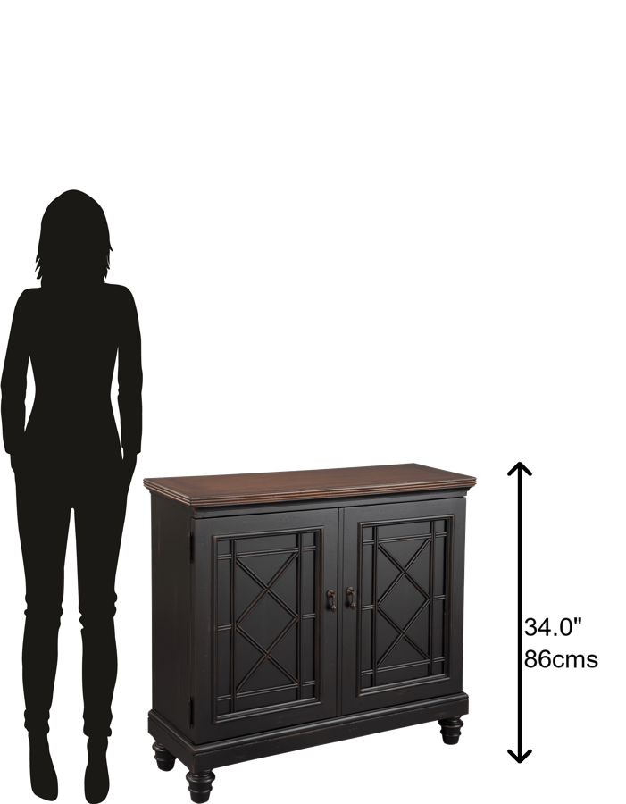 Hekman Furniture 27735 Blk Chest With Brnish Brn Top 27735