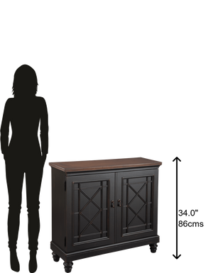 Hekman Furniture 27735 Blk Chest With Brnish Brn Top 27735