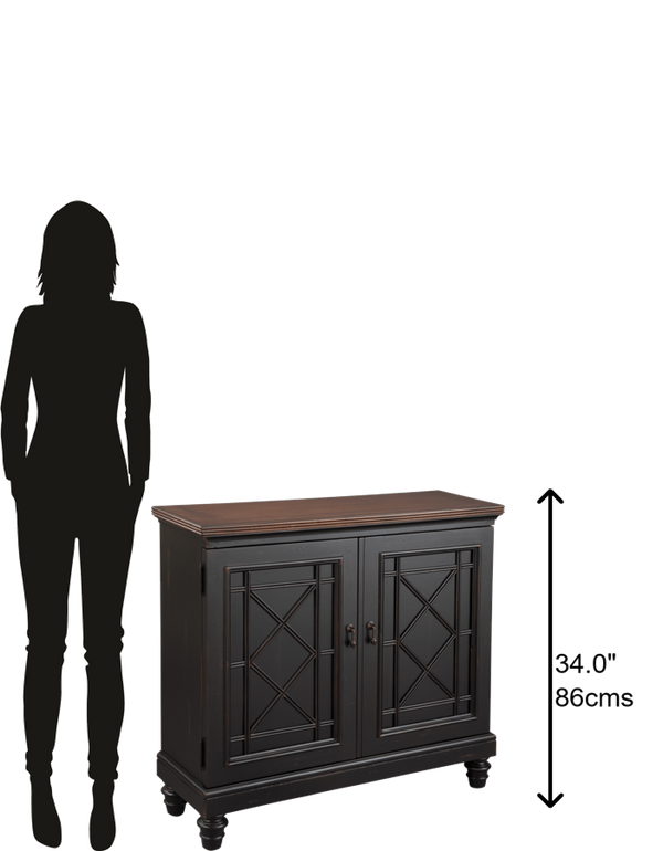 Hekman Furniture 27735 Blk Chest With Brnish Brn Top 27735