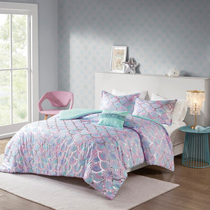 Mi Zone Pearl Modern/Contemporary 100% Polyester Metallic Printed Comforter Set MZ10-0592
