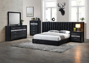 Rivas Contemporary Bed Black  27757EK-ACME