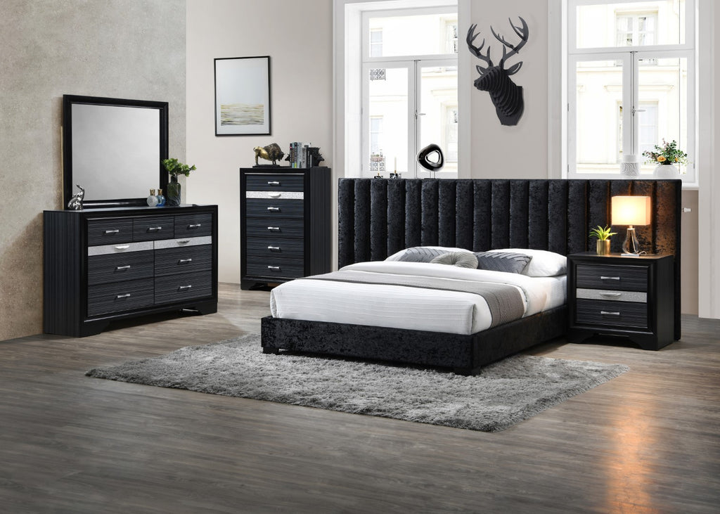Rivas Contemporary Bed Black  27760Q-ACME
