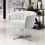 Zuo Modern Wilshire 100% Polyurethane, Plywood, Steel Modern Commercial Grade Occasional Chair White 100% Polyurethane, Plywood, Steel