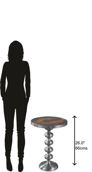 Hekman Furniture 27825 Cast Metal & Wood Side Table 27825