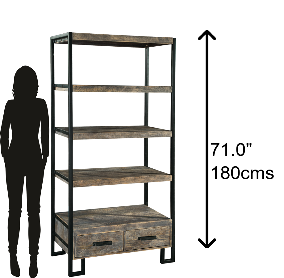 Hekman Furniture 27829 Double Drawer Open Shelving 27829