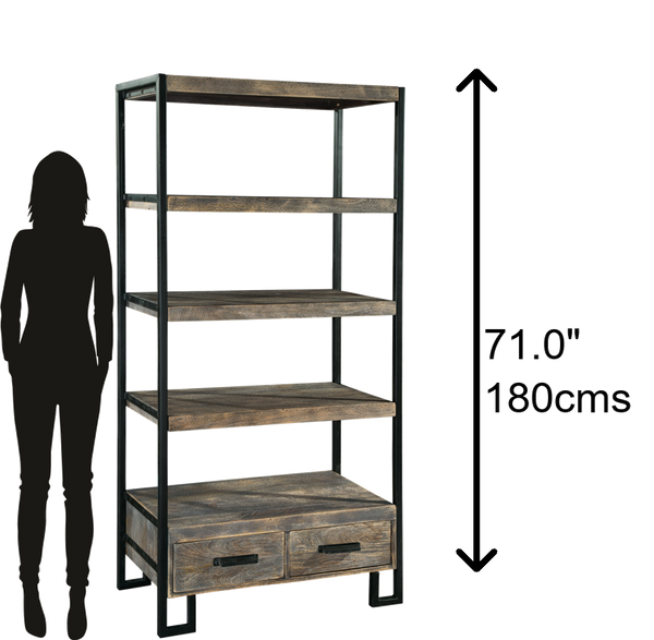 Hekman Furniture 27829 Double Drawer Open Shelving 27829