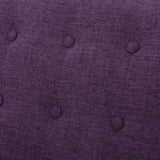 Mervynn Mid-Century Modern Button Tufted Fabric Recliner, Muted Purple and Dark Espresso Noble House