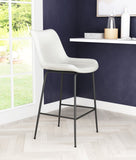 Zuo Modern Byron 100% Polyurethane, Plywood, Steel Modern Commercial Grade Counter Stool White, Black 100% Polyurethane, Plywood, Steel