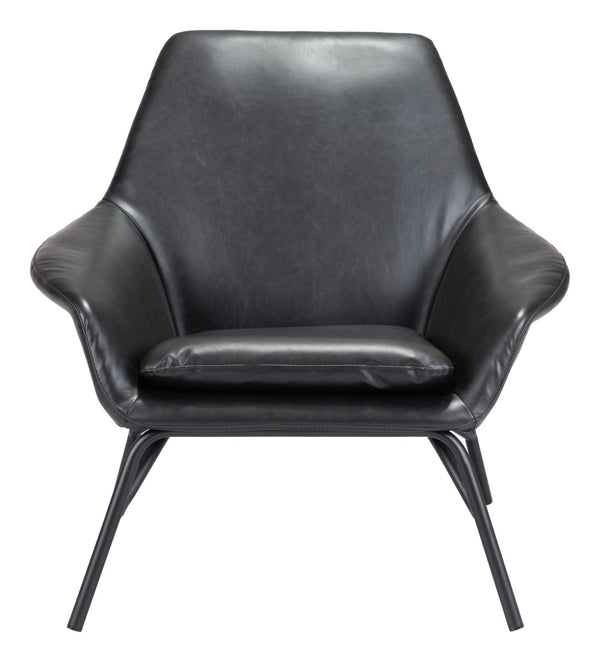 Zuo Modern Javier 100% Polyurethane, Plywood, Steel Modern Commercial Grade Accent Chair Black 100% Polyurethane, Plywood, Steel