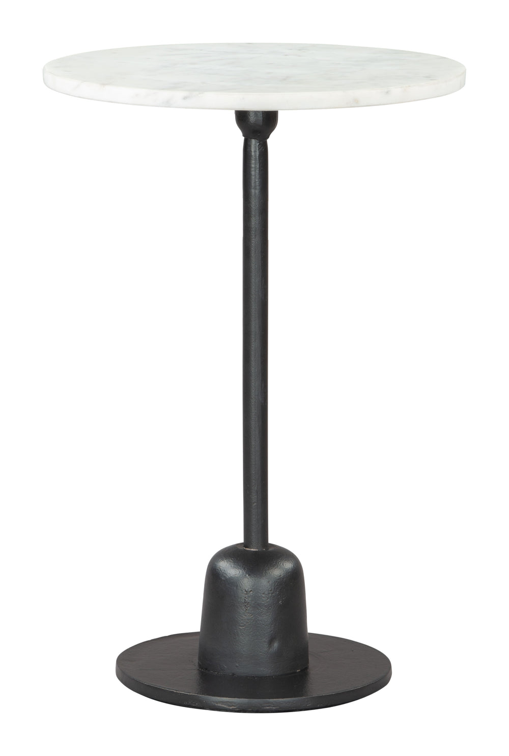 Zuo Modern Whammy Marble, Aluminum Modern Commercial Grade Side Table Black, White Marble, Aluminum