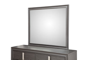 Alpine Furniture Lorraine Mirror, Dark Grey 8171-06 Dark Grey Pine Solids & MDF 46 x 1.5 x 39.5