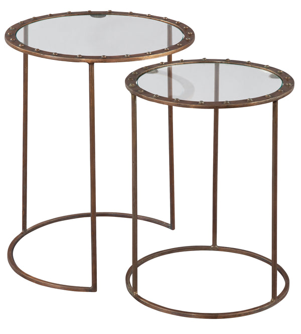 Hekman Furniture 28088 Copper Rivet Nest Of Tables 28088