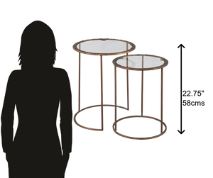 Hekman Furniture 28088 Copper Rivet Nest Of Tables 28088