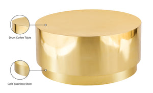 Jazzy Stainless Steel Contemporary Gold Coffee Table - 36" W x 36" D x 16.5" H